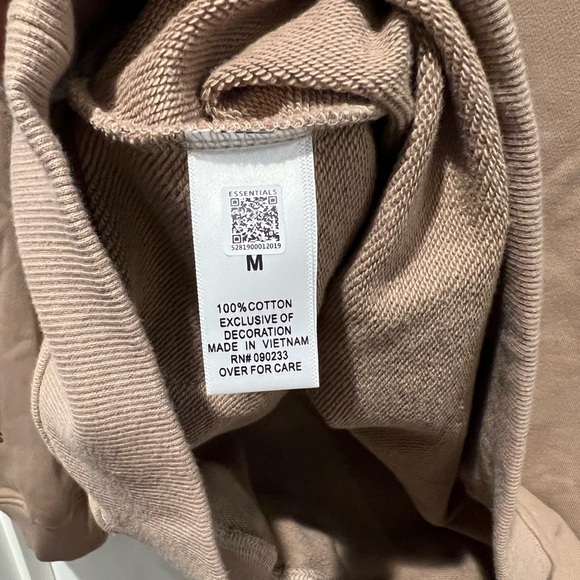 Essentials Fear Of God Hoodie, Khaki- Men’s Medium NWOT Rare - Picture 7 of 7